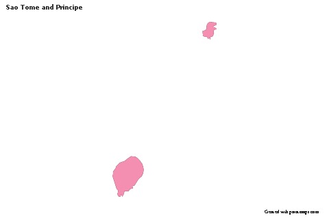 Sample Maps for Sao Tome and Principe (pink,outline)
