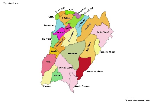 Sample Maps for Corrientes (colored)