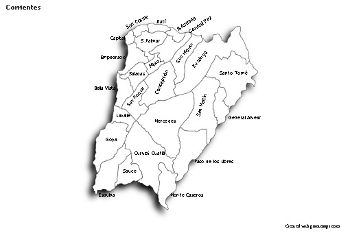 Sample Maps for Corrientes (black-white,shadowy)