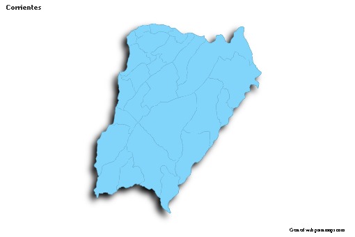 Sample Maps for Corrientes (blue,outline,shadowy)