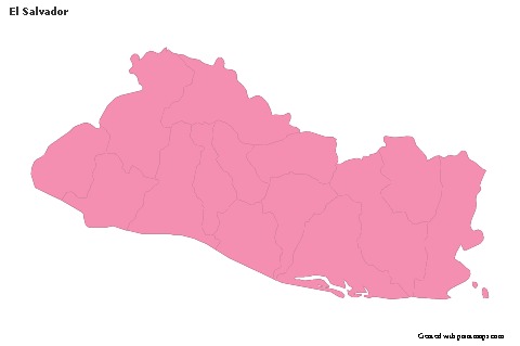 Sample Maps for El Salvador (pink,outline)