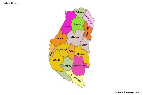 Sample Maps for Entre Ríos (colored)