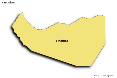 Contoh Peta untuk Somaliland (berwarna,bayangan)