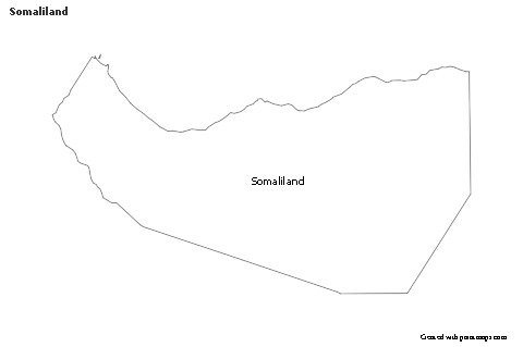 Contoh Peta untuk Somaliland (hitam-putih)