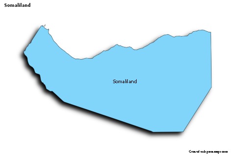 Contoh Peta untuk Somaliland (biru,bayangan)