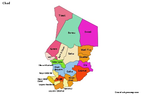 Sample Maps for Chad (colored)