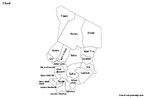 Sample Maps for Chad (black-white)