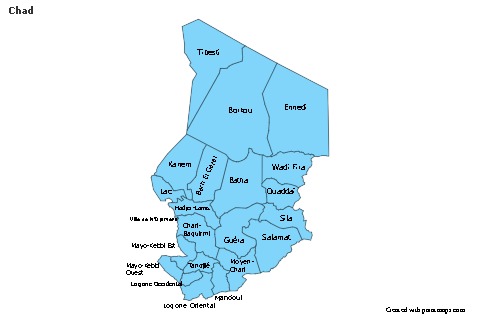 Sample Maps for Chad (blue)