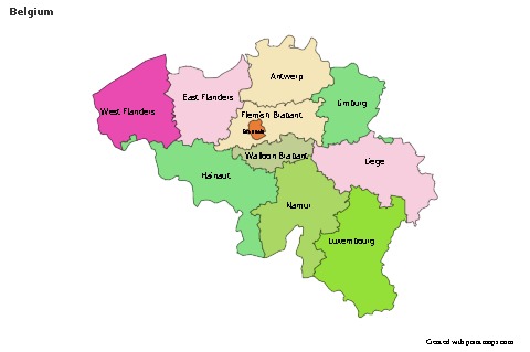Sample Maps for Belgium (colored)