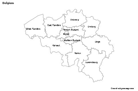 Sample Maps for Belgium (black-white)