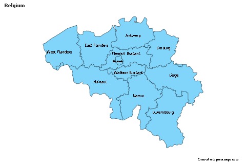 Sample Maps for Belgium (blue)
