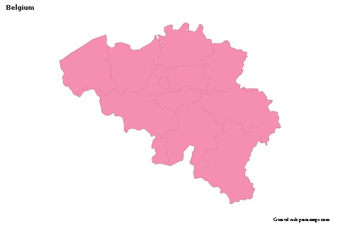 Sample Maps for Belgium (pink,outline)