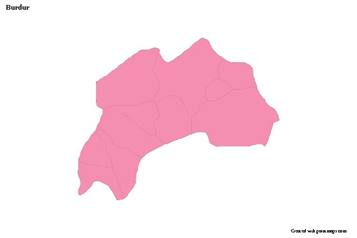 Sample Maps for Burdur (pink,outline)