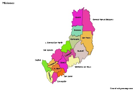 Misiones için Örnek Haritalar (renkli)