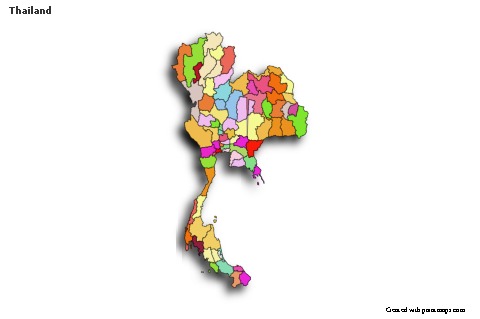 Sample Maps for Thailand (colored,shadowy)