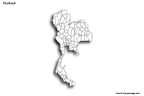 Sample Maps for Thailand (black-white,shadowy)