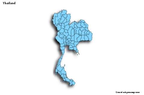 Sample Maps for Thailand (blue,shadowy)