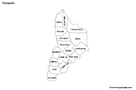 Mapas de muestra para Neuquén (blanco-negro)