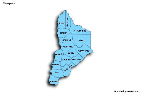Mapas de muestra para Neuquén (azul,sombrío)