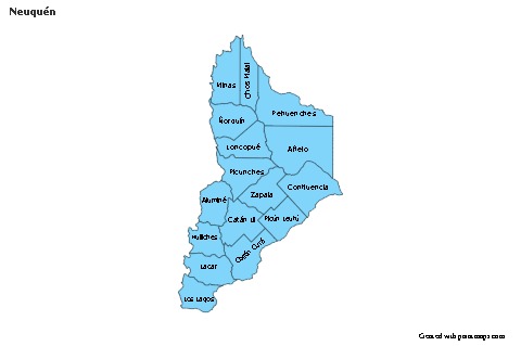 Mapas de muestra para Neuquén (azul)