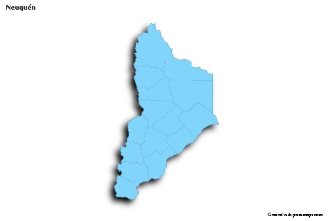 Mapas de muestra para Neuquén (azul,contorno,sombrío)