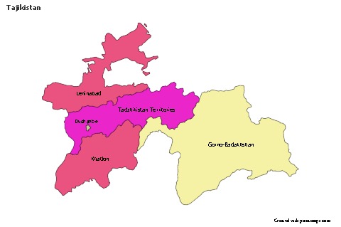 Sample Maps for Tajikistan (colored)
