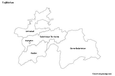 Sample Maps for Tajikistan (black-white)