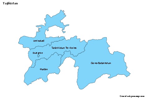 Sample Maps for Tajikistan (blue)