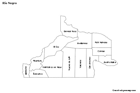 Mapas de muestra para Río Negro (blanco-negro)