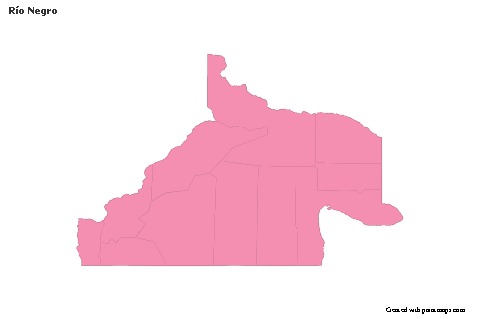 Mapas de muestra para Río Negro (rosa,contorno)
