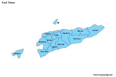 Sample Maps for East Timor (blue)