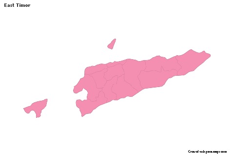 Sample Maps for East Timor (pink,outline)