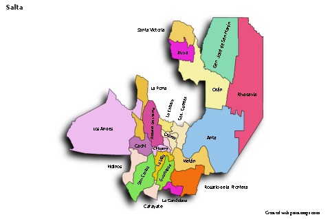 Sample Maps for Salta (colored,shadowy)