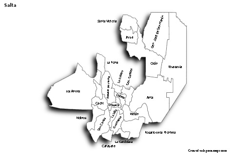 Sample Maps for Salta (black-white,shadowy)