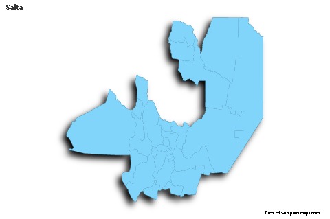 Sample Maps for Salta (blue,outline,shadowy)