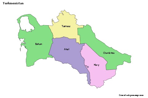 Sample Maps for Turkmenistan (colored)