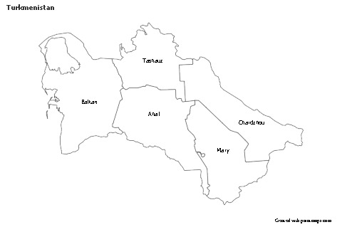 Sample Maps for Turkmenistan (black-white)