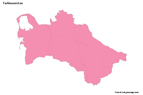 Sample Maps for Turkmenistan (pink,outline)