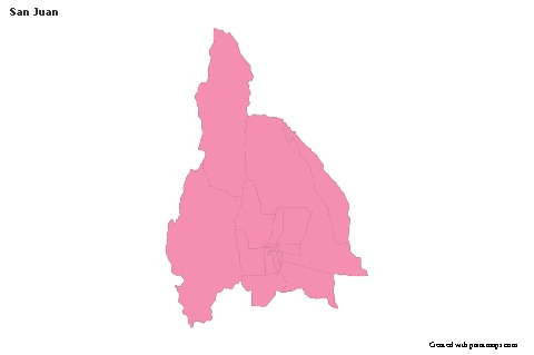 San Juan için Örnek Haritalar (pembe,anahat)