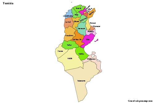 Sample Maps for Tunisia (colored)