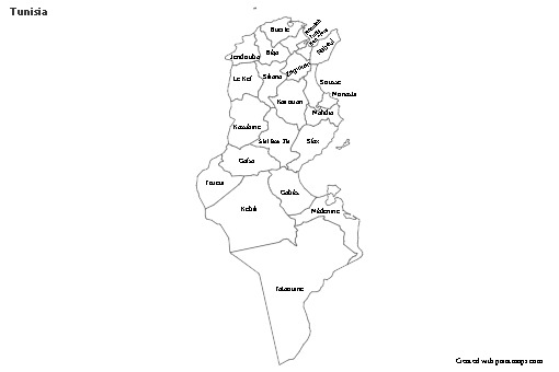 Sample Maps for Tunisia (black-white)