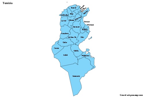 Sample Maps for Tunisia (blue)