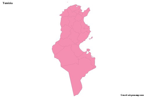 Sample Maps for Tunisia (pink,outline)