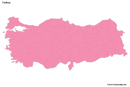 Sample Maps for Turkey (pink,outline)