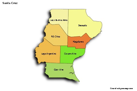 Mapas de muestra para Santa Cruz (coloreado,sombrío)