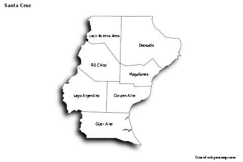 Mapas de muestra para Santa Cruz (blanco-negro,sombrío)