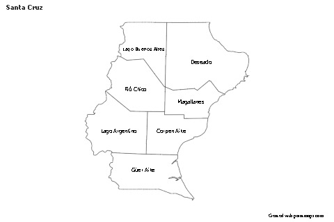 Mapas de muestra para Santa Cruz (blanco-negro)
