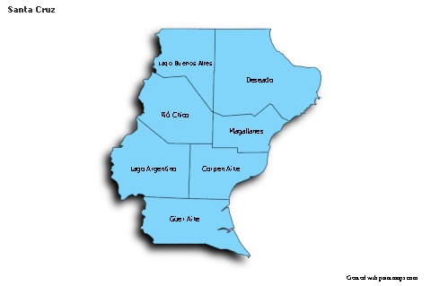 Mapas de muestra para Santa Cruz (azul,sombrío)