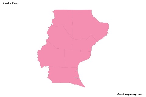 Mapas de muestra para Santa Cruz (rosa,contorno)