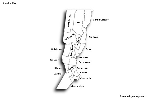 Sample Maps for Santa Fe (black-white,shadowy)